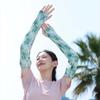 3pcs Quick Drying Floral Ice Silk Mask UPF50+ Sunshade Arm Cover Women Sunscreen Veil  Outdoor