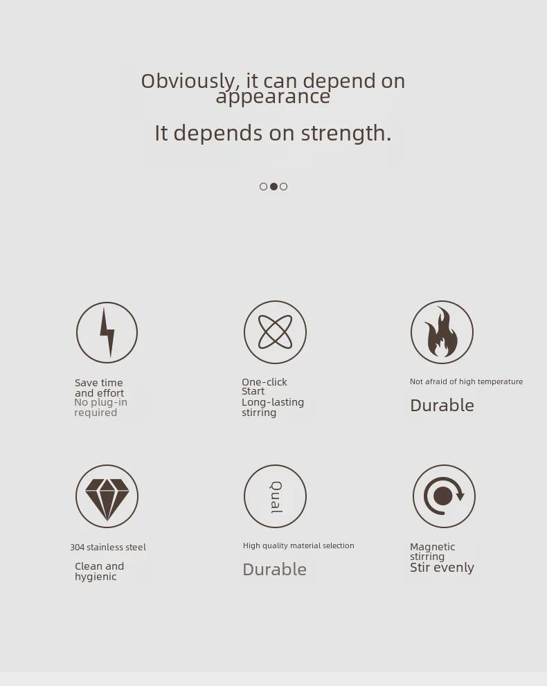 Automatic Electric Stainless Steel Stirring Coffee Mug