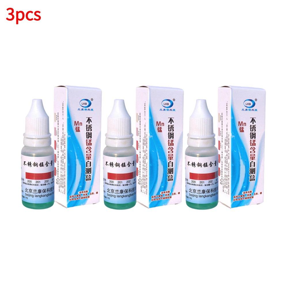 304 Stal Nierdzewna Wykrywanie Identyfikacja Cieczy Szybki Test Zawartości Manganu Płyn Eliksir Szybki odczynnik Analityczne Odczynniki