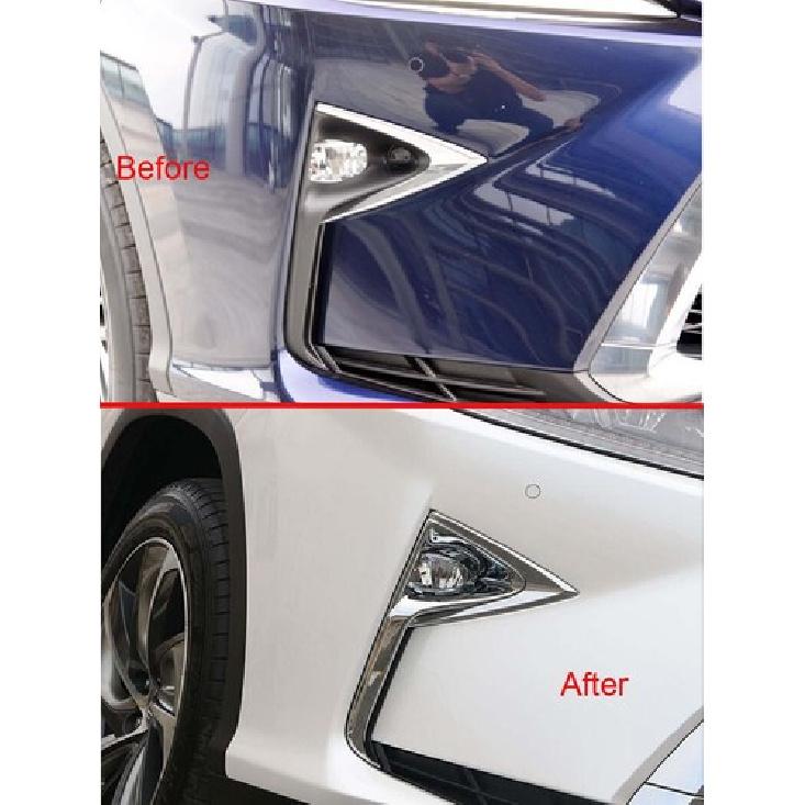 Chrome Front Fog Light Cover Trim for 2016- Lexus RX350 RX450h High end