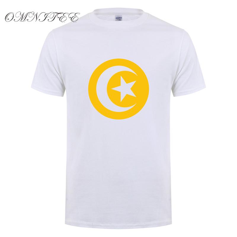 Omnitee New Fashion Tunisia Flag T Shirts Unisex Summer Style Short Sleeve Cotton Oneck Fashion Tunisian Tshirts Tops Oz011
