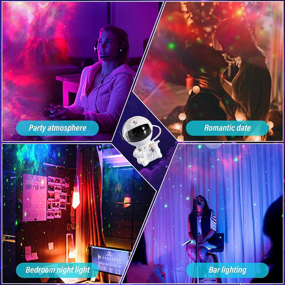 Astronaut Galaxy Projector, Star Projector with Timer and Remote, Astronaut Light Projector LED Starry Night Light Projector