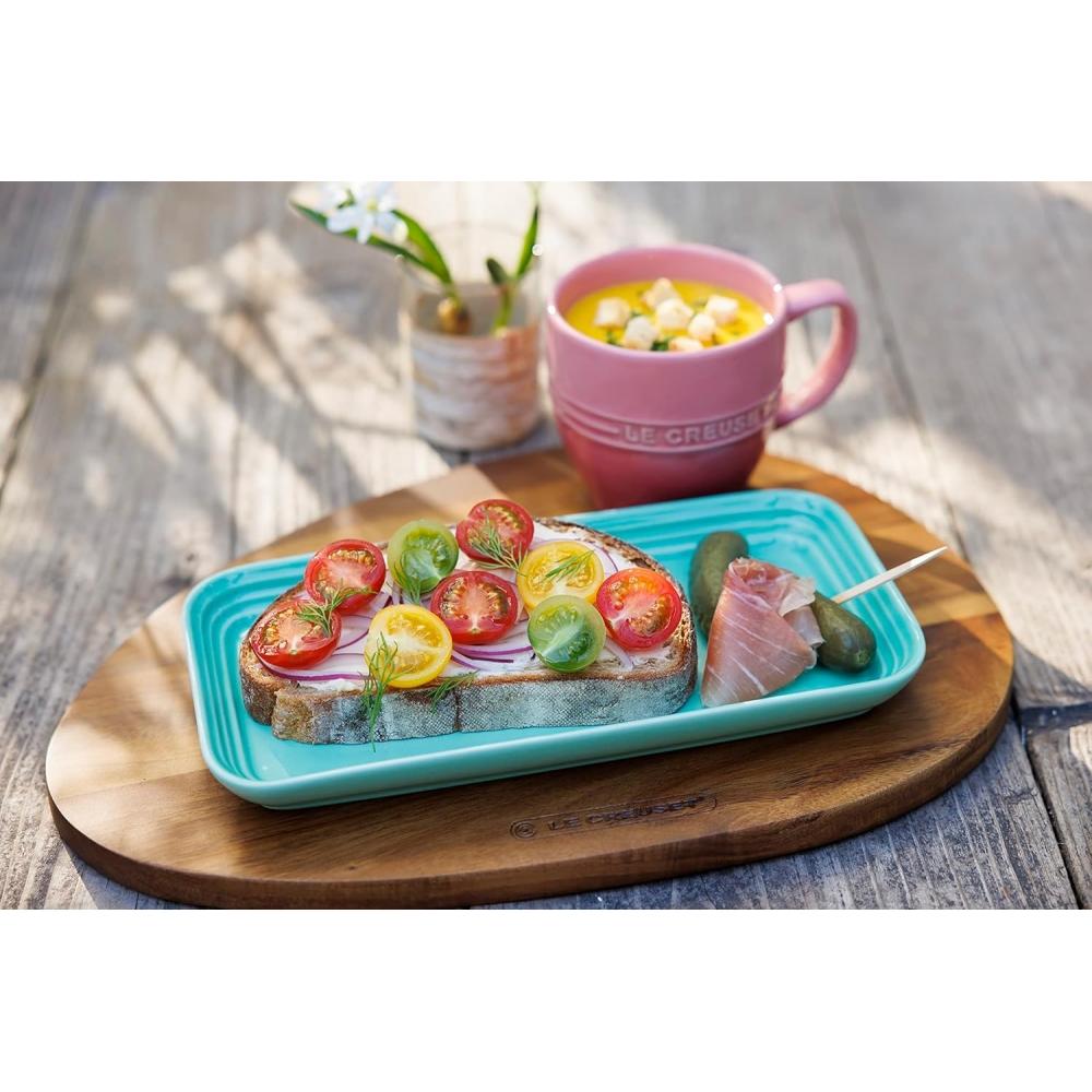 Le Creuset Rectangular Plate 25cm Cherry Red Microwave Oven Dishwasher Safe