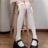 Milk White Lolita Velvet Knee Socks Long Tube Spring And Autumn Lace Ribbon Bow High Tube Socks Lolita