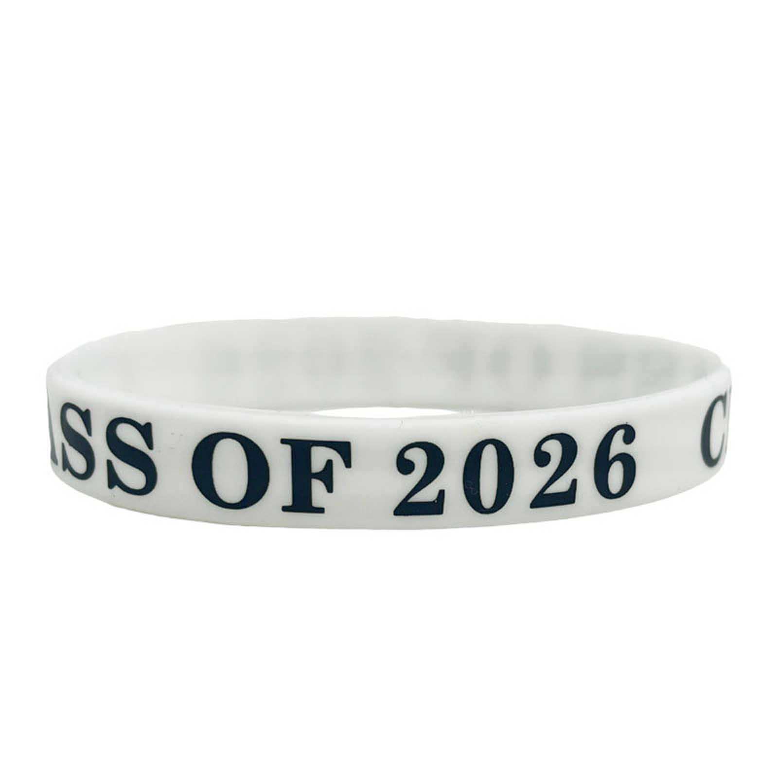 

Class Of 2026 Silicone Wristbands, Graduation Rubber Bracelets For Grads One Size