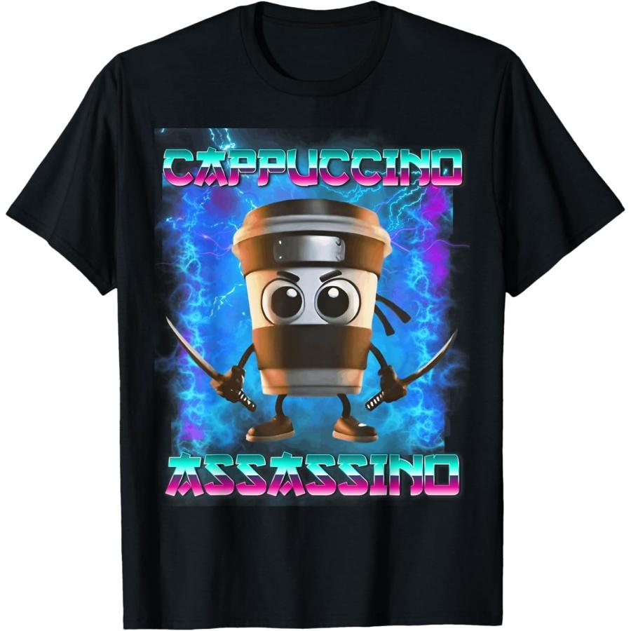 Cappuccino Assassino Italian Brainrot Memes Internet Meme T-Shirt S