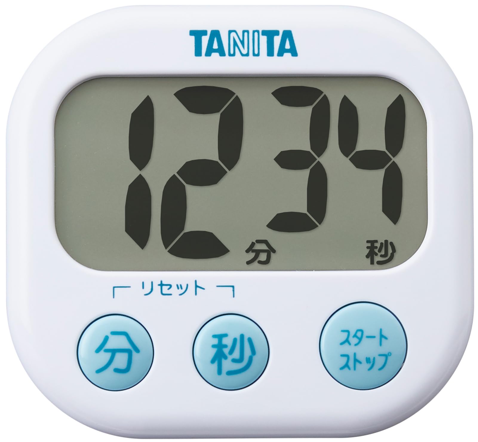 

Tanita WH Timer with Large Loud 100 Magnetic White TD-384 Kitchen/Study Screen, Sound, Minutes, Stand,