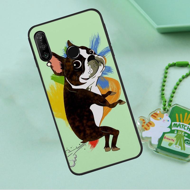 Funny Boston Terrier Dog For Huawei Nova 10 9 SE 5T 12s 12i 11i Y91 Y90 Y60 Y70 Y72 Y61 P20 P40 P30 Lite P60 Pro Case