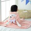 Coral Fleece Cartoon Children's Hooded Bath Towel Baby Shower Absorbent Cloak Baby Cute and Wearable Big Cloak