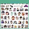 50pcs Bungo Stray Dogs Stickers Reusable Decor For Laptop Trolley Case Graffiti