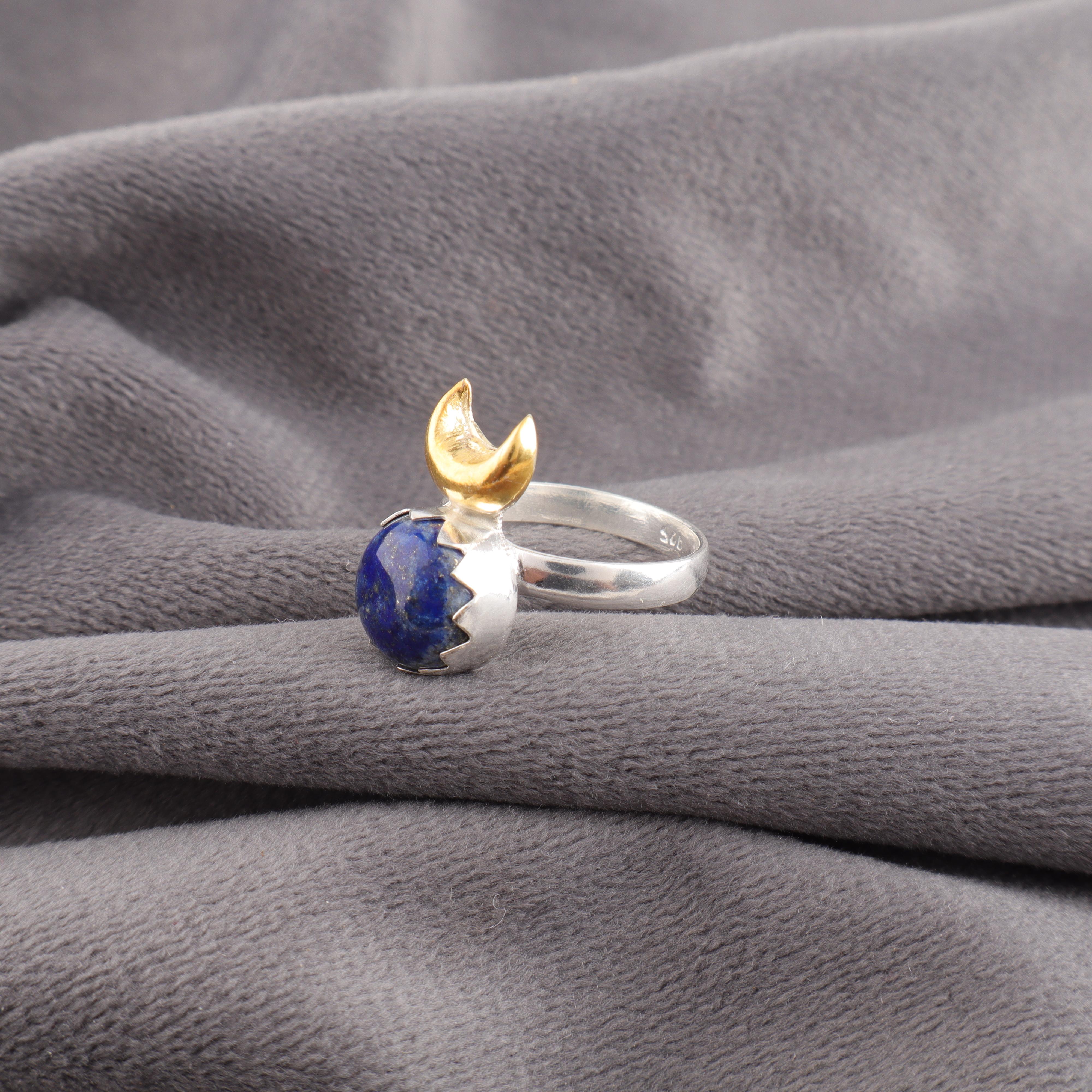 

Кольцо с лазуритом, Ювелирные изделия из драгоценных камней ручной работы, Кольцо из стерлингового серебра 925 пробы, Ювелирное кольцо уникального дизайна, Подарок для женщин 12 синий