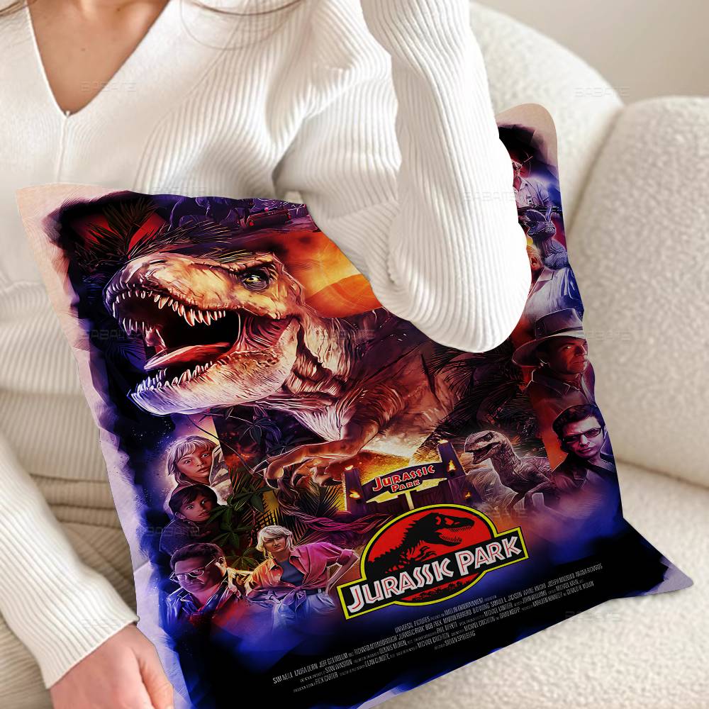 Federa per Cuscino Classica J-Jurassic Park Copricuscino Decorazione Federa Custodia per Cuscino Stampata Per Divano