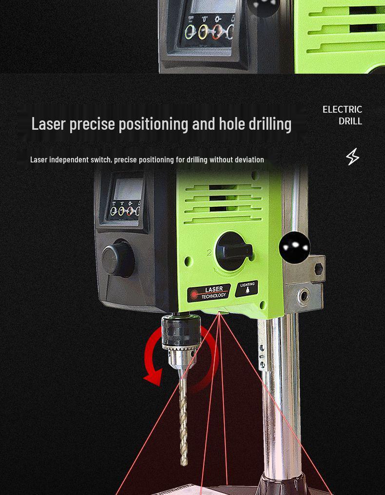 High-Precision 220V Multi-Functional Brushless Digital Bench Drill for Home Use