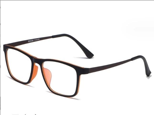 High Quality Ultra Light Square Comfortable Large Eyeglasses Pure Titanium Fashion Optical Prescription Glasses Frame Men