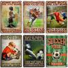 Artisian Football Metal Sign Sport Retro Tin Poster Vintage Decorative Plate Wall Decor Garage Bar Pub Club Hotel Cafe Kitchen