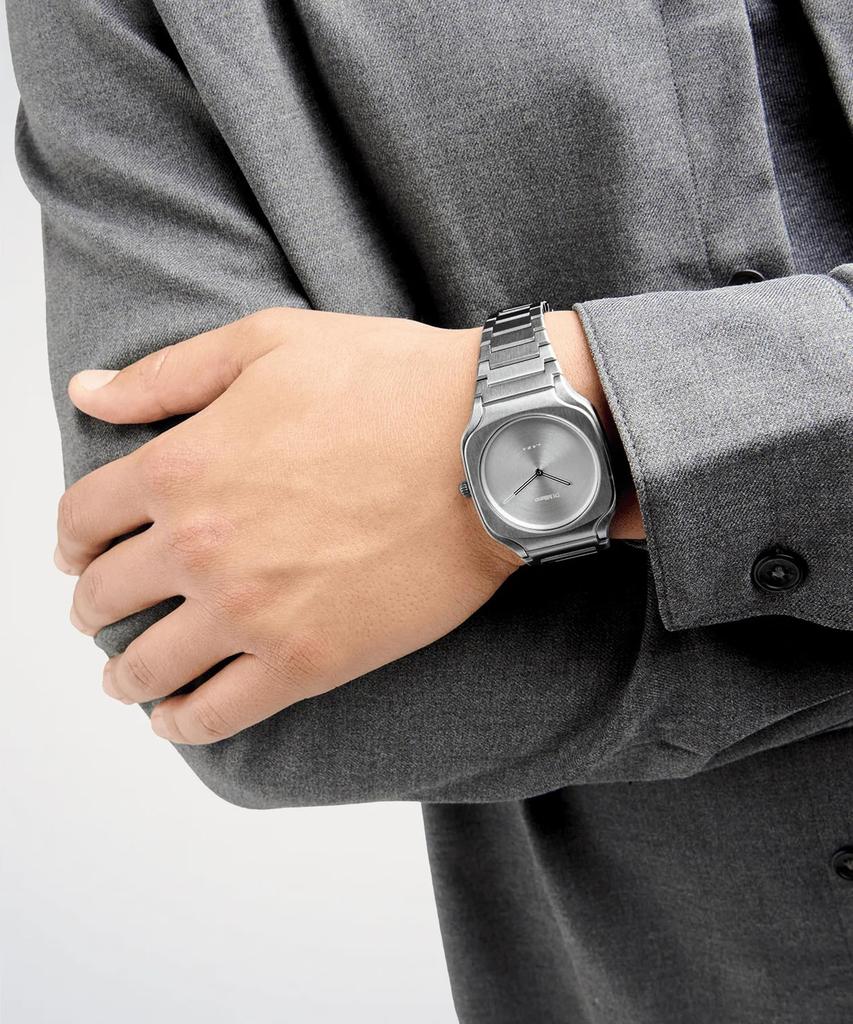 Authorized Dealer D1 Milano Unisex Watch SQBJ11 Square Gun Frame Light Gun Circular Brushed [D1 MILANO] Men's [SQUARE]