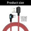 High Strength 90 Degree USB C Cable Reinforced Nylon Braided Cord Supports Quick Charge Ideal For Gaming And Daily Use