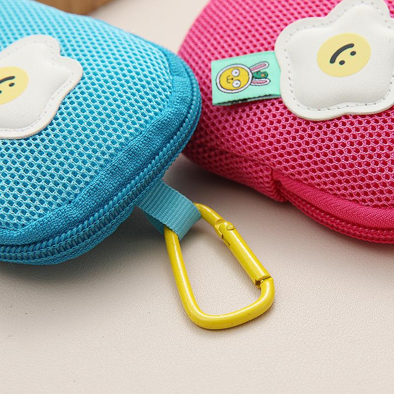 Nieuwe Mesh Bloemen Sleutelhanger Portemonnee Schattig Mini Tasje voor Oordopjes & Sleutels Multifunctioneel Klein Portemonneetje