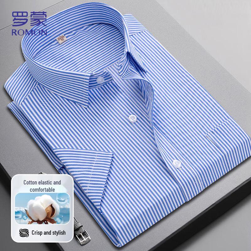 

Romon Men s Non-Iron Short Sleeve Business Casual Shirt 41