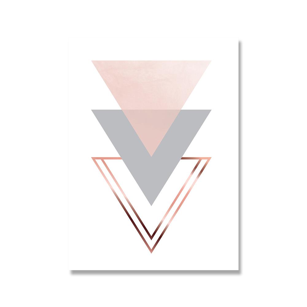 

Скандинавский румянец розовый серый художественный холст картина геометрический настенный художественный постер скандинавский принт современная картина для гостиной домашний деко 21x30cm No Framed