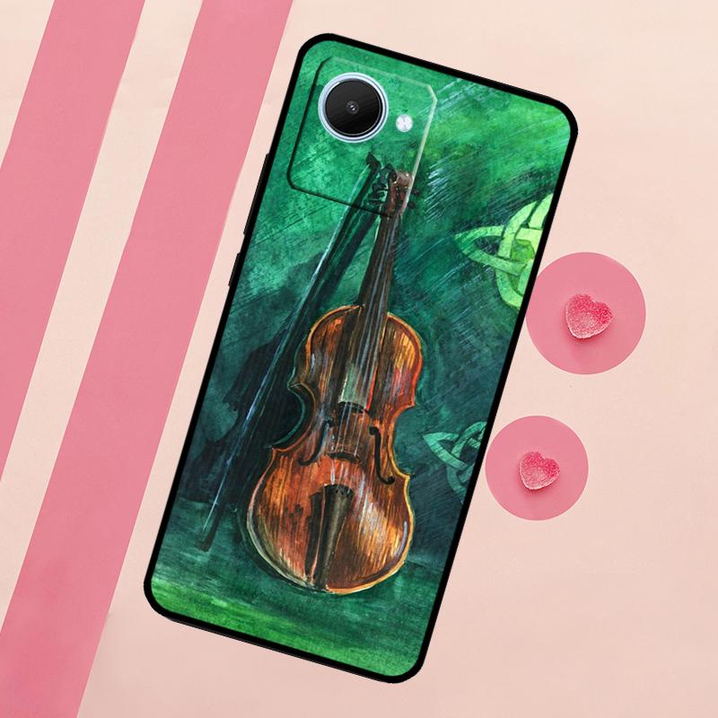 Music Violin For Realme 15 10 11 12 13 14 Pro Plus C65 C67 C75 C63 C61 C55 C51 C53 C35 GT6 GT7 Pro Case