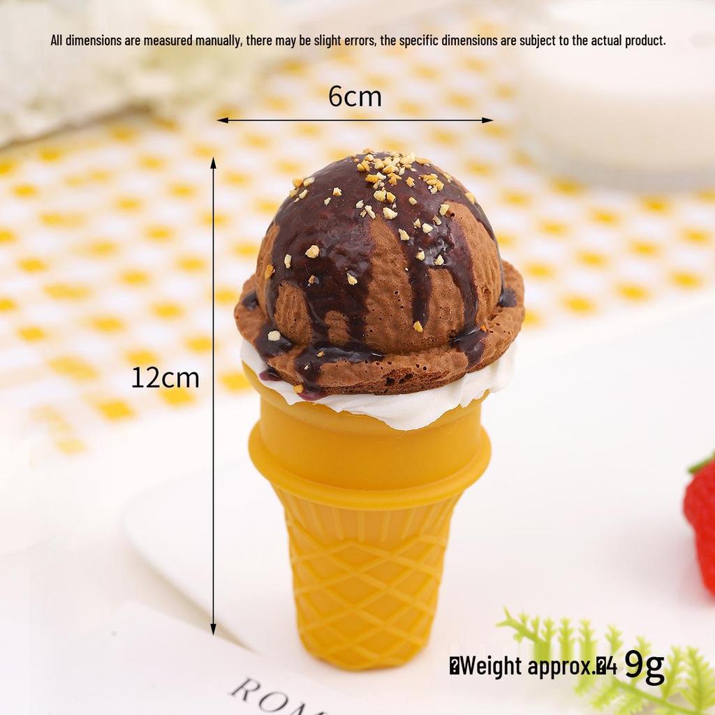 Crispy Cone Ice Cream Pu Foam Squeeze Toy