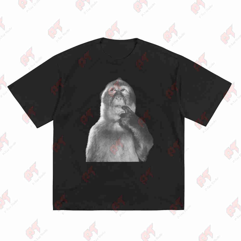 Funny Monkey Stupid Meme Dank Memes 90s Vintage Bootleg Oddcore Short Sleeve Tee 100 Cotton Tshirt