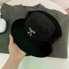 1Pcs Summer Hiking Camping Caps Fashion Bow Embroidery Quick Dry Bucket Hat Wide Brim Fordable Sunscreen Y2K Hats Girl Women