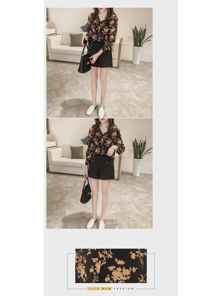 Women's 2024 Chiffon Long Sleeve Korean Style Slimming Shirt - Trendy Loose Fit