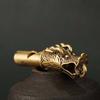 Charm Multifunction Dragon Head Brass Emergency Keychain Car Pendants Whistle Keys Chain Outdoor Survival Tools