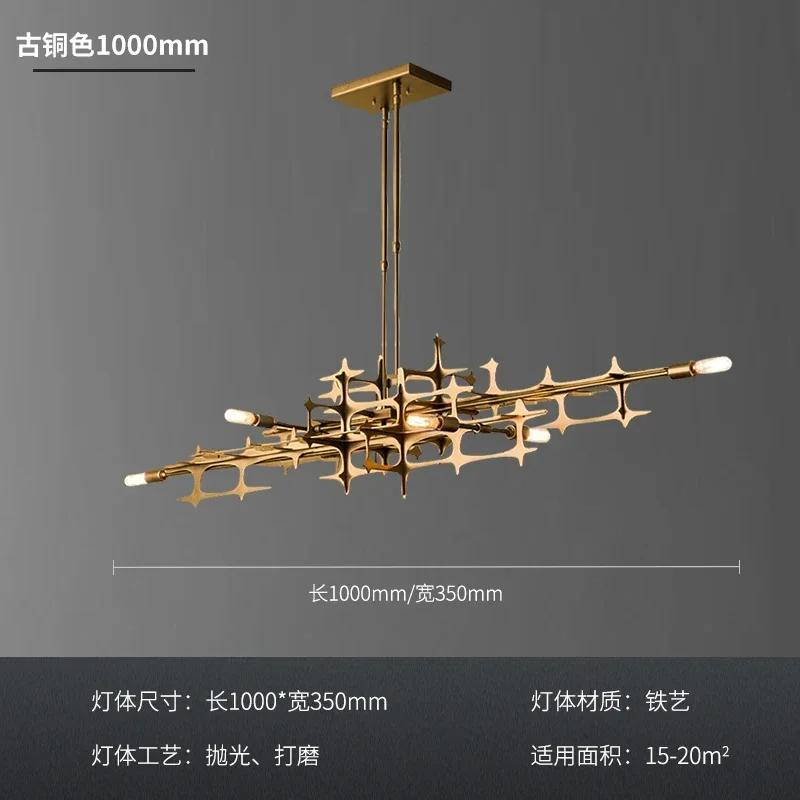 Nordic Light Luxury Restaurante Chandelier Personality Geometric Bar Pendant Light Stainless Steel Kitchen Lsland Hanging Lamp
