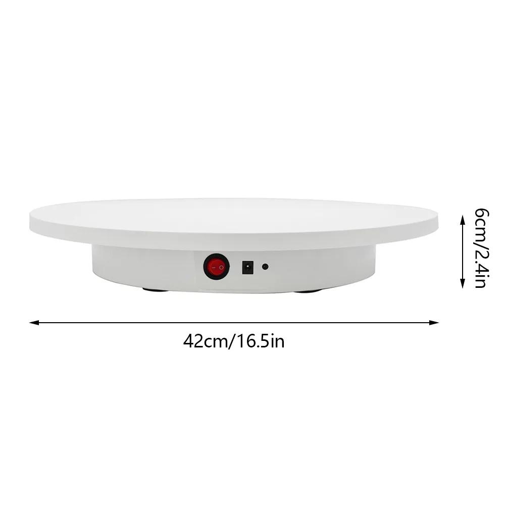 

42cm Diameter Black or White Electric 360° Turntable Rotary Table Dynamic Store Display Stand with Remote Control Professional белый