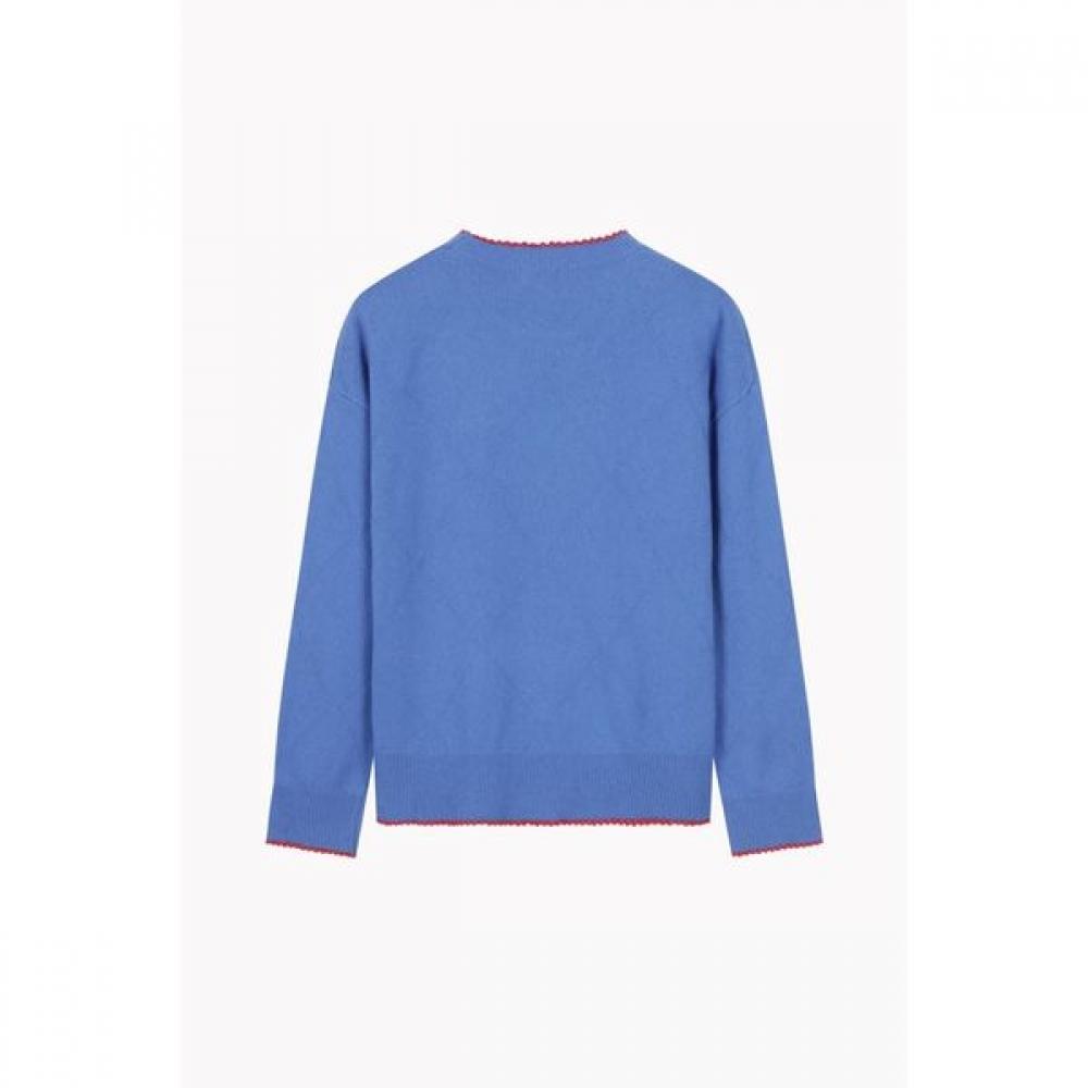 Argyle Heart Embroidery Pullover Bakpf1611