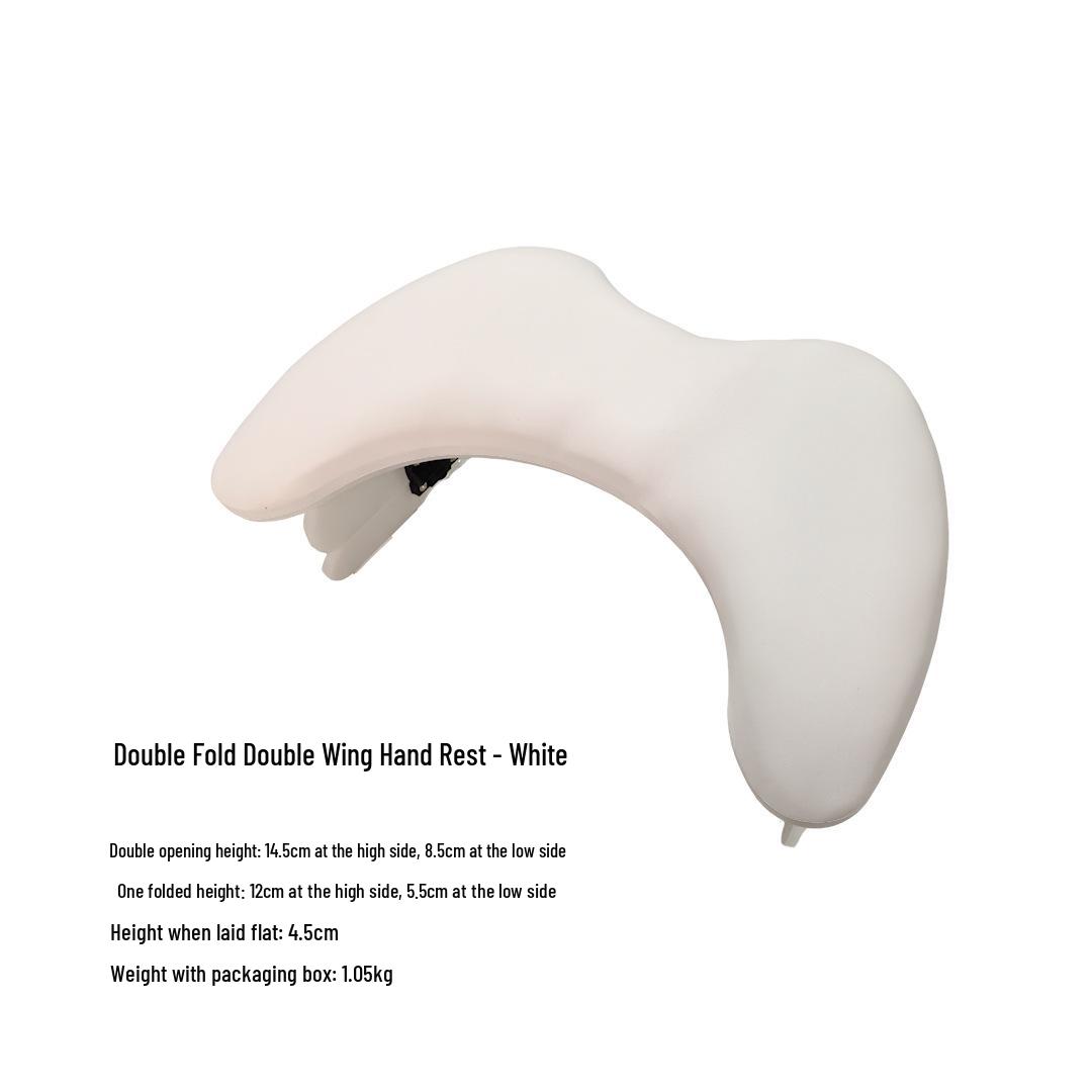 

Nail Art U-Shaped Butterfly Wing Hand Rest with Phone Holder & UV Lamp Placement