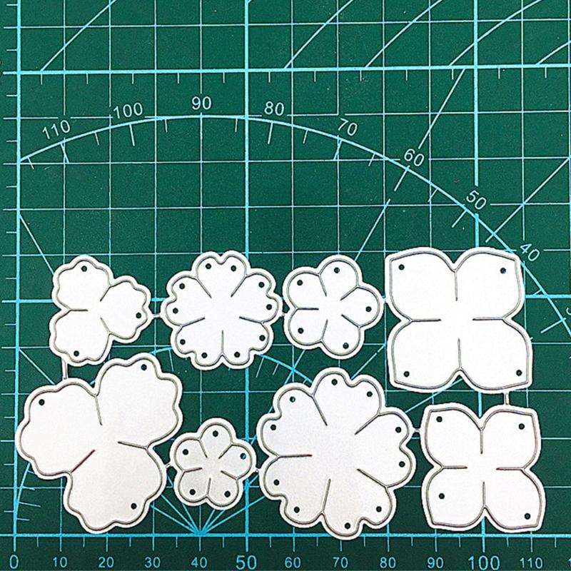 Floral Cutting Dies Embossing Die Cuts Template for Kid Gift Card Making DIY Paper Craft Scrapbooking Photo Album