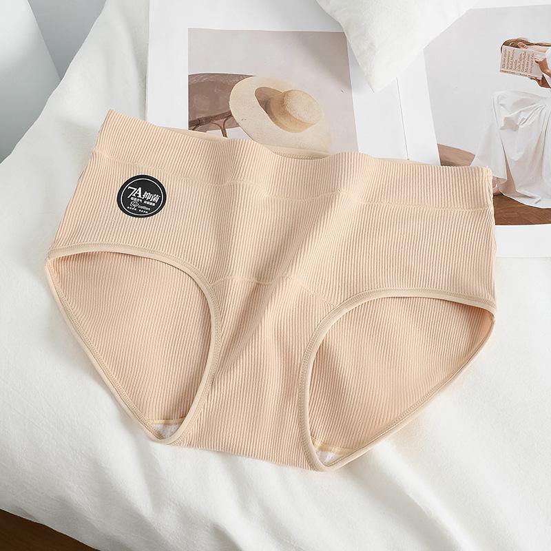 7A Grade Antibacterial Cotton Mid-Waist High Elasticity Women s Hip-Hugging Briefs M (80-100 jin)