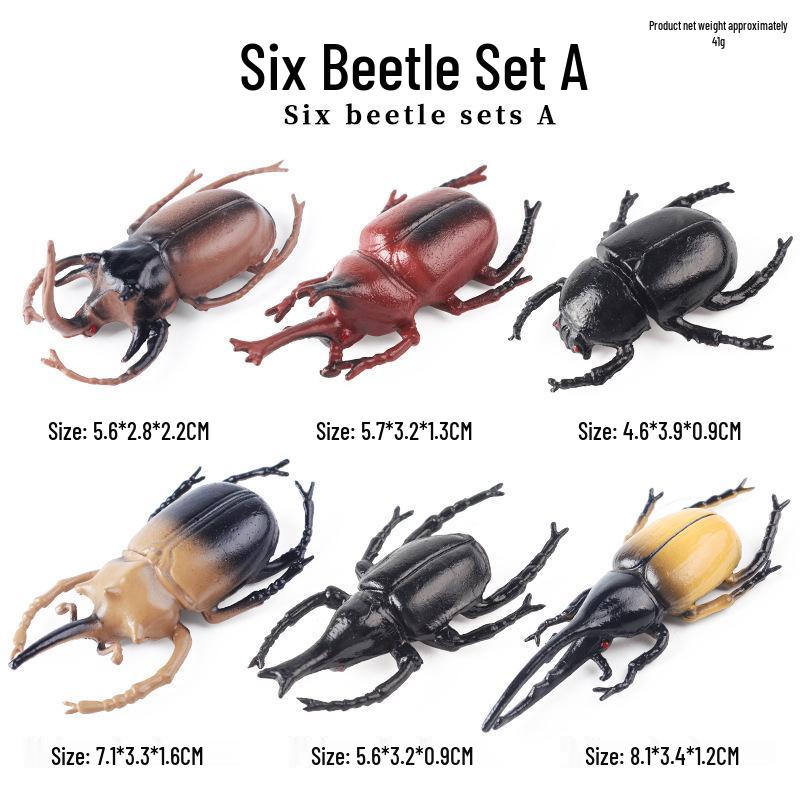 Children s Beetle Simulation Toy Set: Stag, Rhinoceros, Hercules - Ideal for Halloween Pranks