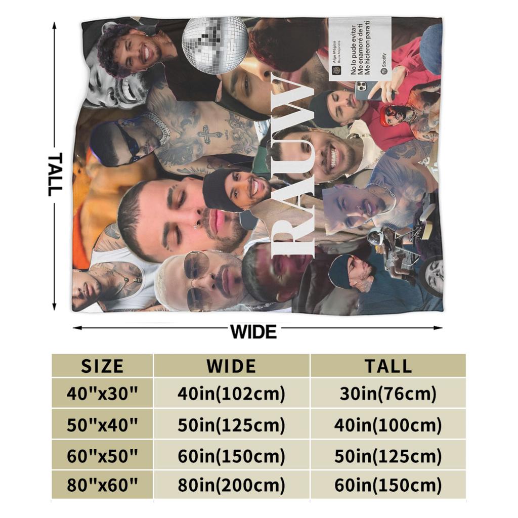 Stilvolle Rauw Alejandro Sänger Rapper Decke Super Weicher Samt Bequeme Überwurfdecken Maschinenwaschbar