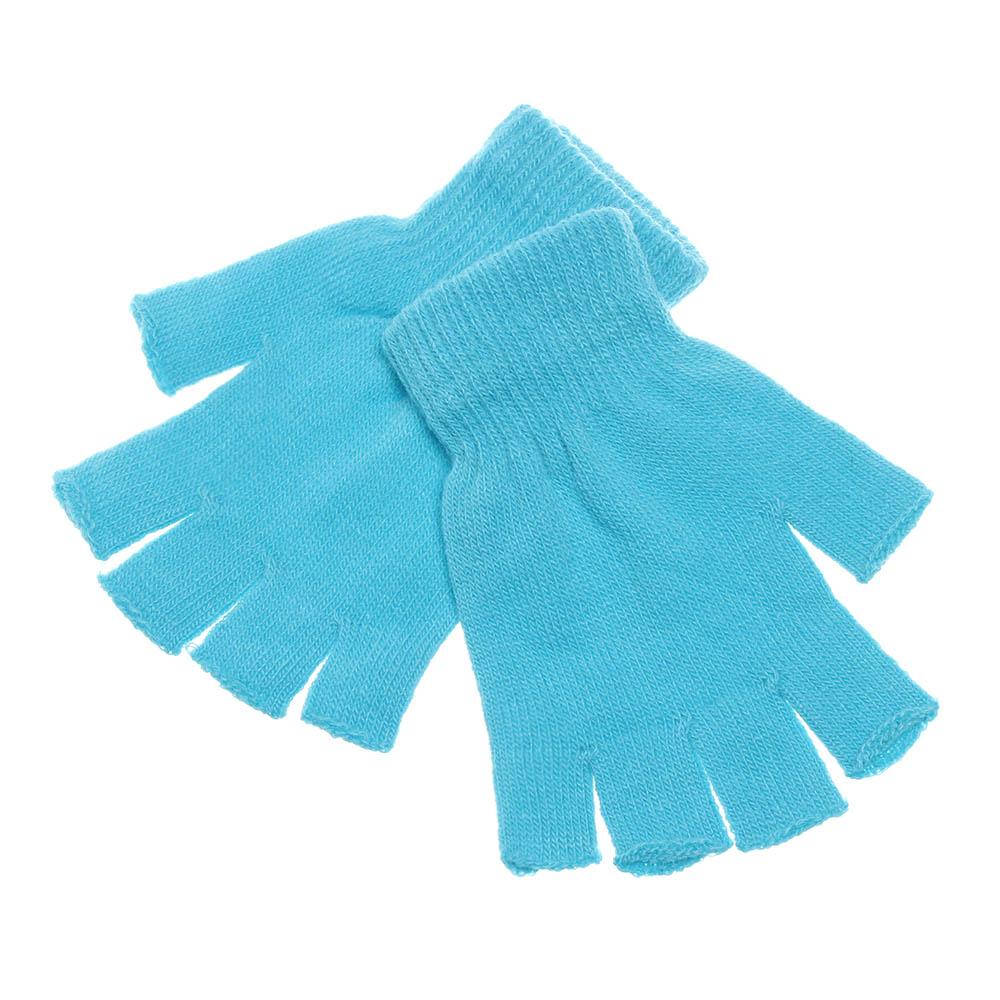 Godterifarge Hold Finger Varm Korte Strikkede Hansker Tykke Varme Halvfinger Votter