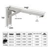 Heavy Duty Stainless Steel Folding Triangle Wall Support Bracket