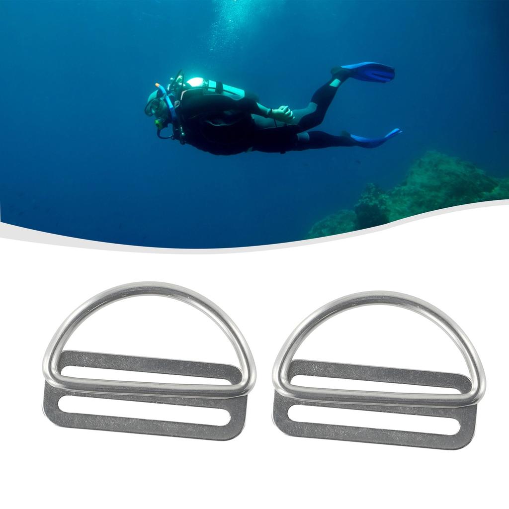 Belt Keeper D Ring Lightweight Portable Silver Stainless Steel