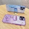 Applicable To Apple 17 Immortal Flower Mobile Case Glitter Rhinestone IPhone 16 ProMax Electroplating Anti Fall 15 Protection Case