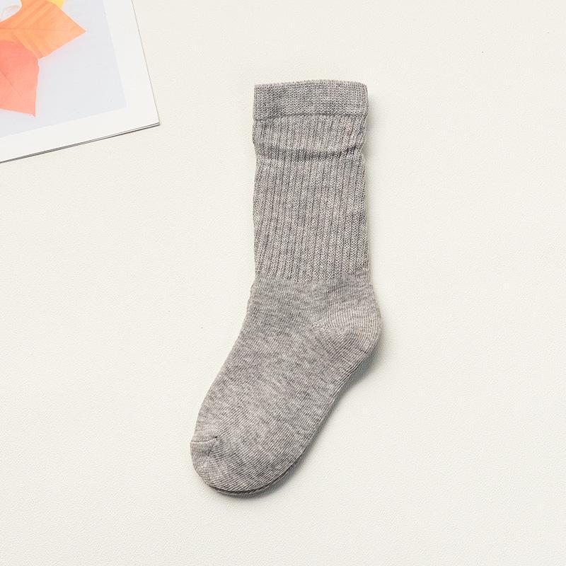 Spring Girls' Cotton Socks - Solid & Candy Colors, Ages 1-8