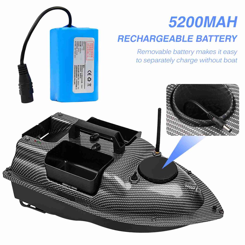 GPS Fishing Bait Boat with 3 Bait Containers Wireless Bait Boat with Automatic Return Function
