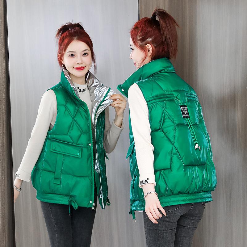 Leave-in cotton vest women's short autumn and winter new vest versatile stand-up collar vest small loose coat