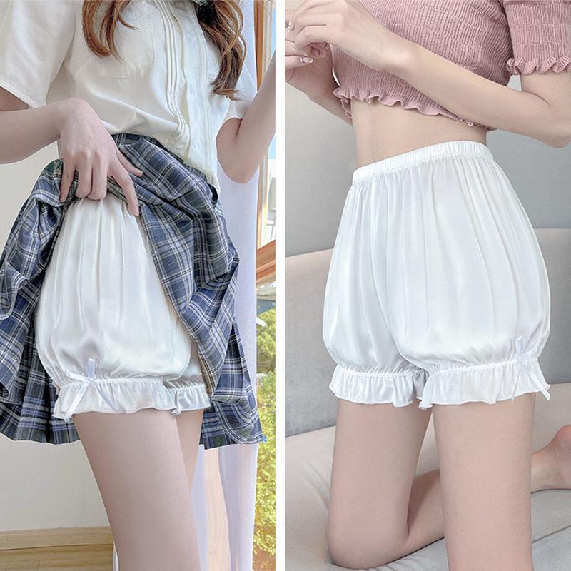 Ice Silk Three-Quarter Length Anti-Exposure Women's Lantern Shorts