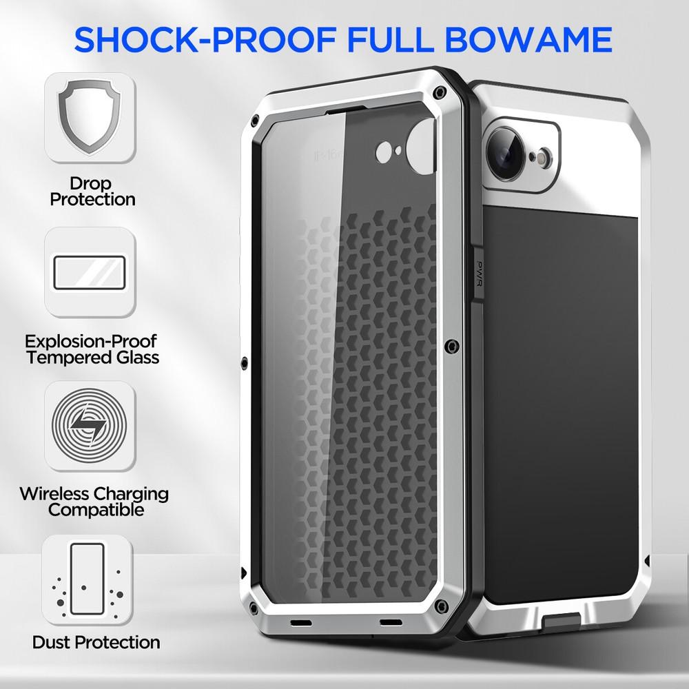 Heavy Duty Armor Metal Shockproof Screen Film Aluminum Case For iPhone 18 17 Air 16e 17e 16 15 14 13 12 11 Pro Max 7 8 Plus X XR
