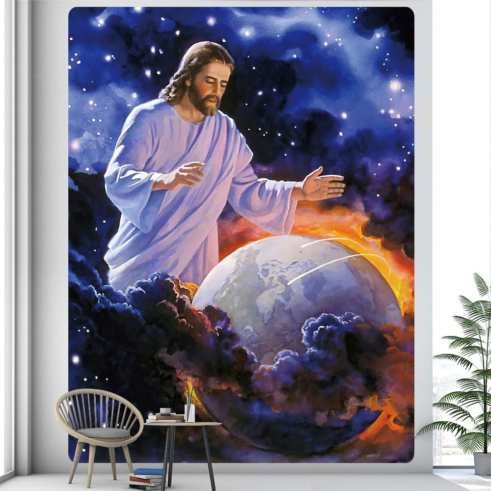 Jesus Christ mural home decoration tapestry Hippie Bohemian decoration sheet sofa blanket wall decoration yoga mat