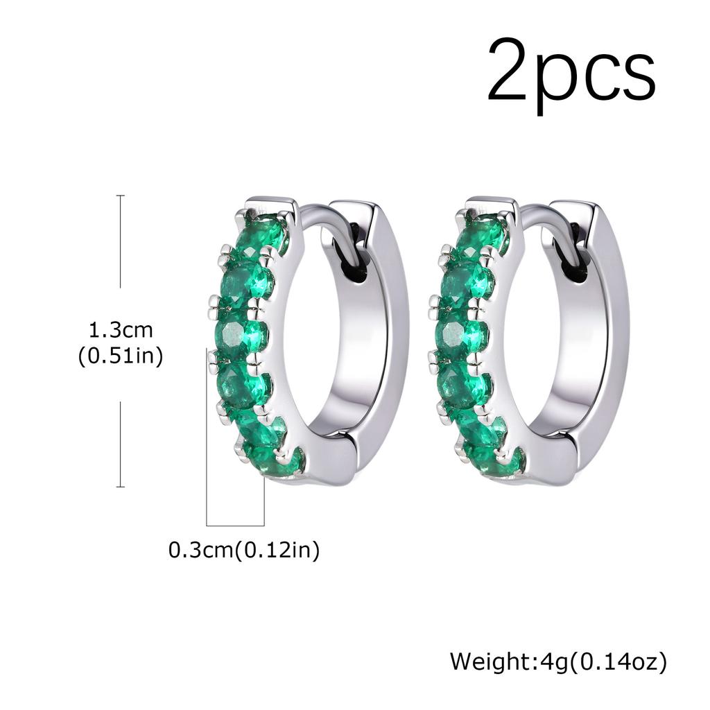 CZ Huggie Hoop Earrings for Women, Tiny Cartilage Hoops Sparkling Cubic Zirconic Simple Stacking Earrings for Multiple Piercings