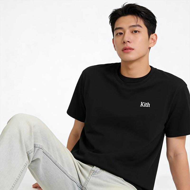 

Summer Harajuku Japan Style Fashion Topd Cotton O-Neck Minimalist letter Embroidery Pattern Tees Men Women Short Sleeve T-shirt XL